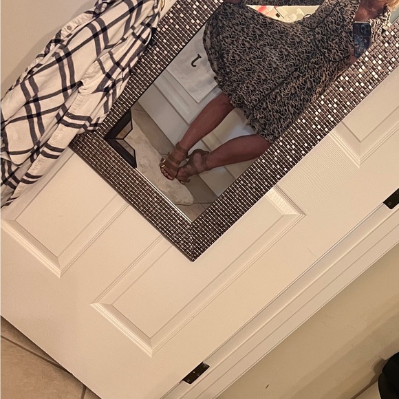 All Over Leopard Print Bishop Sleeve Dress - Picture 6 of 6